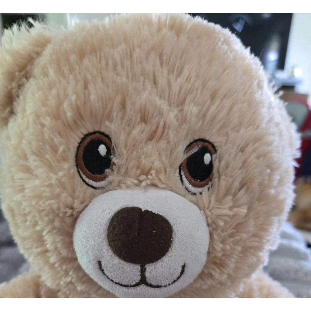 Build-A-Bear Workshop Birthday Treat Bear Tan Plush Confetti Feet Happy Birthday